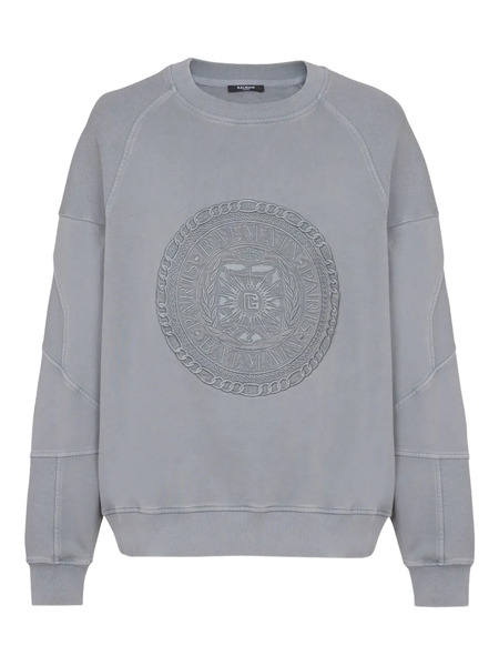  Balmain Embroidered Sweatshirt - Grey 