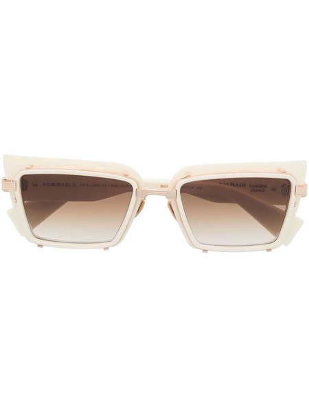  Balmain Eyewear Admirable Rectangle-frame Sunglasses - White 