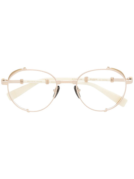  Balmain Eyewear Brigade I Round-frame Glasses - Gold 