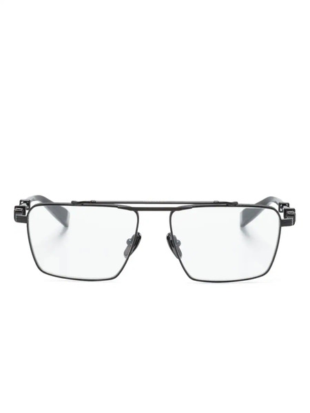  Balmain Eyewear Brigade Vi Pilot-frame Glasses - Black 