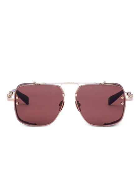 Balmain Eyewear Legend Pilot-frame Sunglasses - Brown 