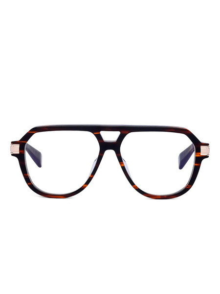  Balmain Eyewear Pilot-frame Glasses - Brown 