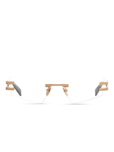  Balmain Eyewear Rectangle Glasses - Gold 