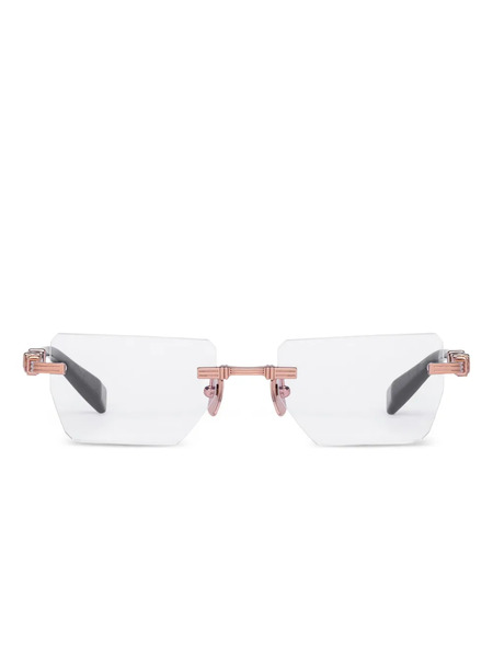  Balmain Eyewear Rimless Rectangle-frame Glasses - Black 