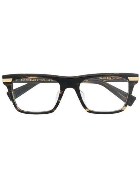  Balmain Eyewear Tortoiseshell Square-frame Glasses - Brown 