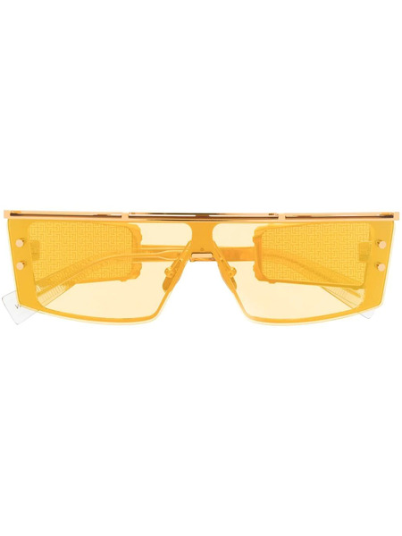  Balmain Eyewear Wonder Boy Iii Rectangular-frame Sunglasses - Yellow 
