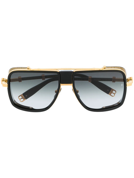  Balmain Eyewear X Akoni Gradient Tinted Oversized Sunglasses - Black 