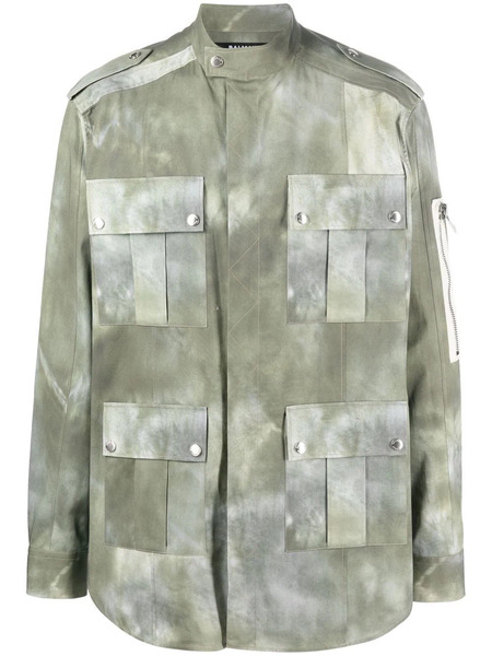  Balmain Faded-effect Military Jacket - Green 