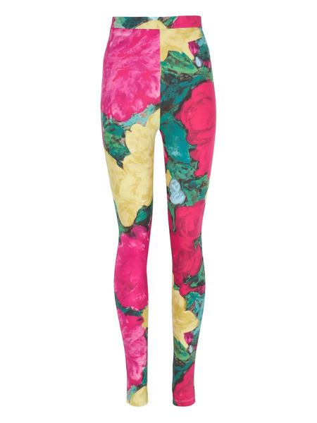  Balmain Floral-print Leggings - Pink 