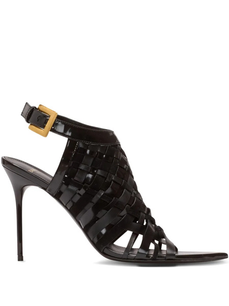  Balmain Fringed Open-toe Sandals - Black 