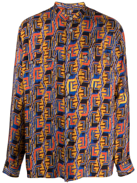  Balmain Graphic-print Shirt - Blue 