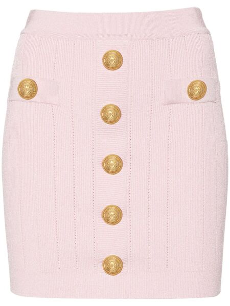  Balmain High-waist Miniskirt - Pink 
