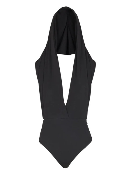  Balmain Hooded Bodysuit - Black 