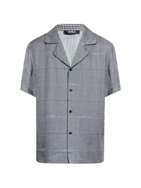  Balmain Houndstooth-pattern Shirt - Black 