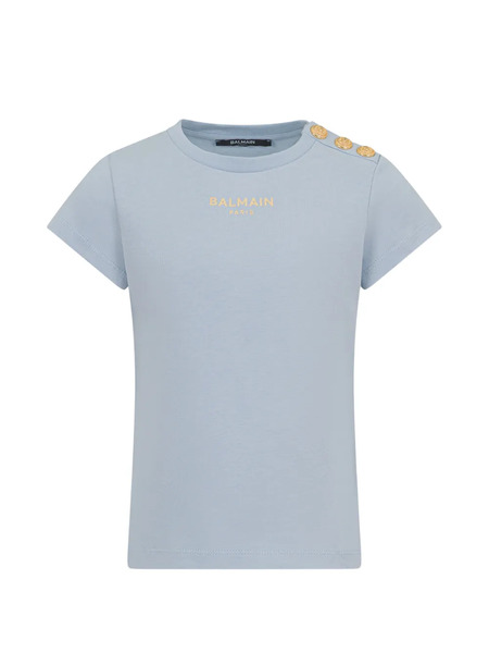  Balmain Kids Button T-shirt - Blue 