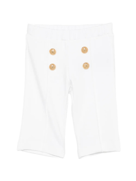  Balmain Kids Button Trousers - White 