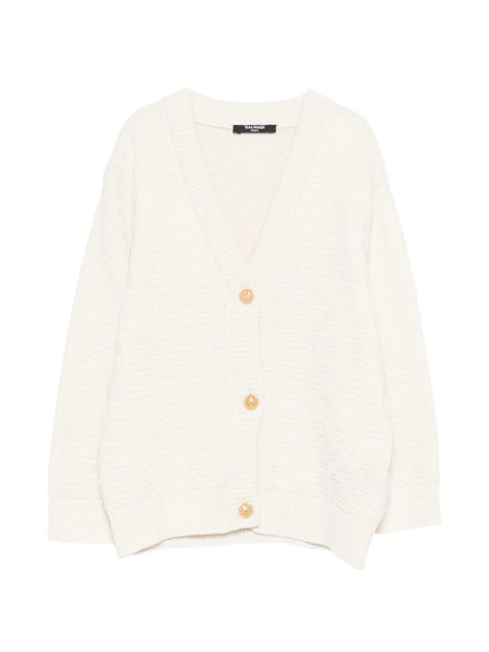  Balmain Kids Button-up Cardigan - Neutrals 