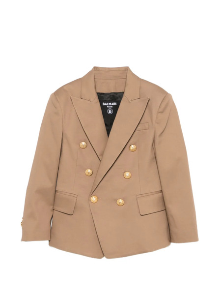  Balmain Kids Buttoned Blazer - Brown 