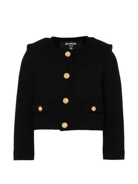  Balmain Kids Buttoned Cotton Jacket - Black 