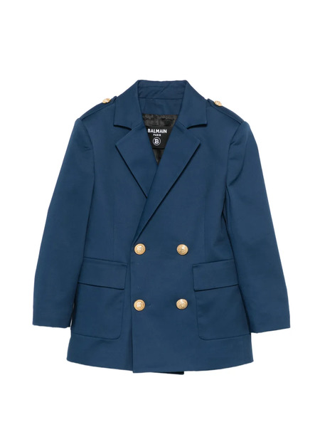  Balmain Kids Buttoned Double-breasted Blazer - Blue 