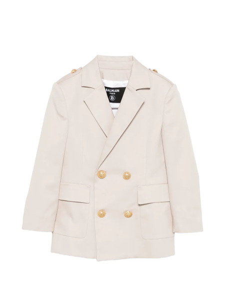  Balmain Kids Buttoned Double-breasted Blazer - Neutrals 