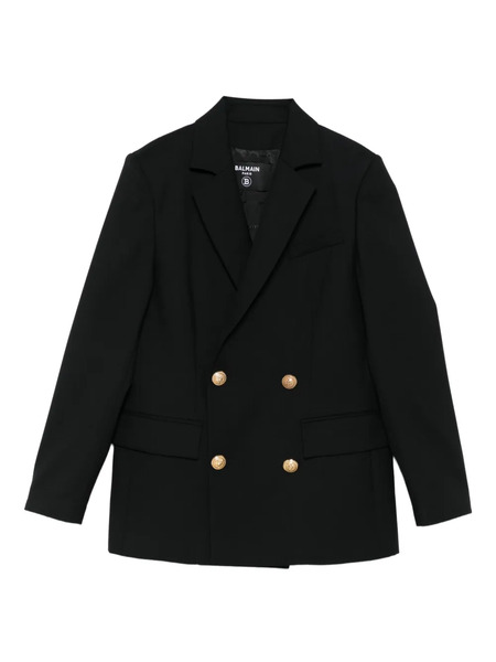  Balmain Kids Buttoned Double-breasted Jacket - Black 