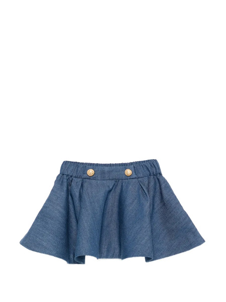  Balmain Kids Buttoned Skirt - Blue 