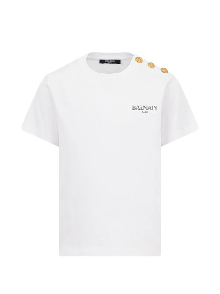  Balmain Kids Buttoned T-shirt - White 