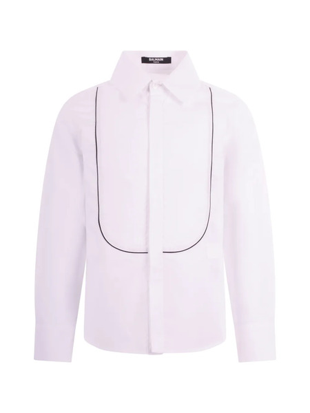  Balmain Kids Classic-collar Shirt - White 