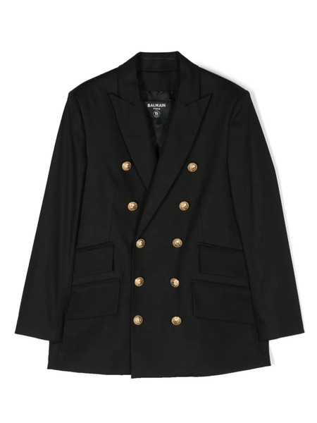  Balmain Kids Double-breasted Blazer - Black 