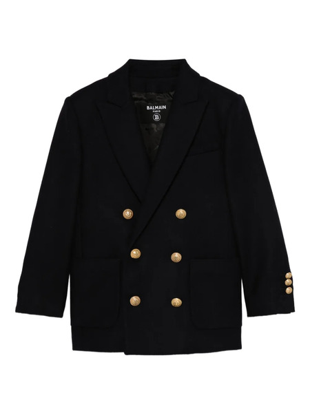  Balmain Kids Double-breasted Blazer - Blue 