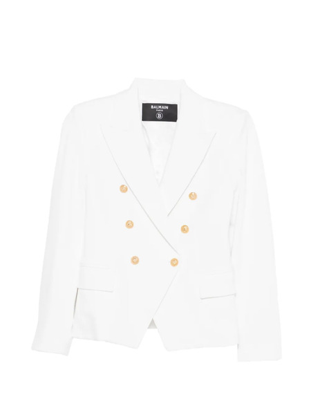  Balmain Kids Double-breasted Blazer - White 