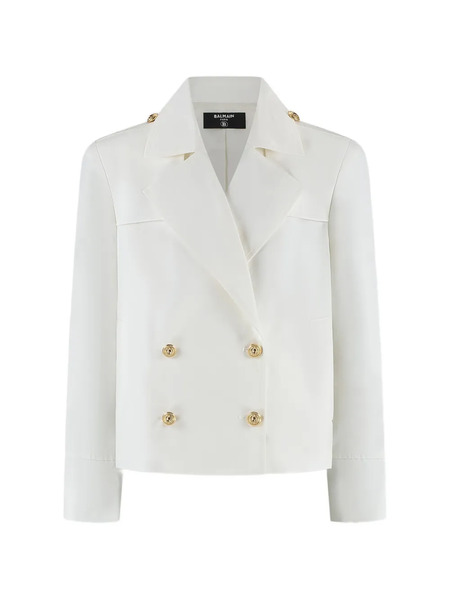  Balmain Kids Double-breasted Jacket - White 