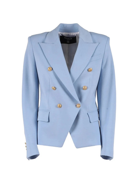  Balmain Kids Double-breasted Six-button Blazer - Blue 