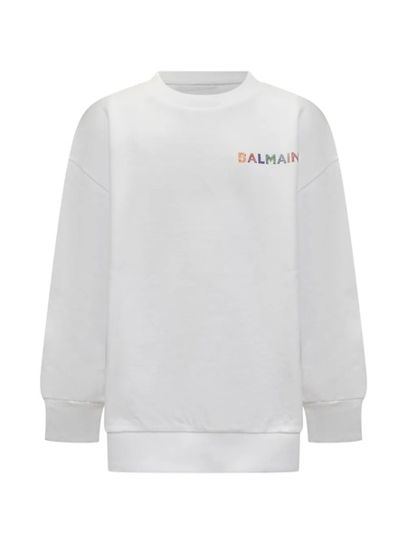  Balmain Kids Embellished Logo Sweatshirt - White 