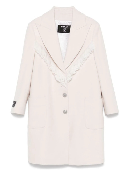  Balmain Kids Fringed Peacoat - Neutrals 