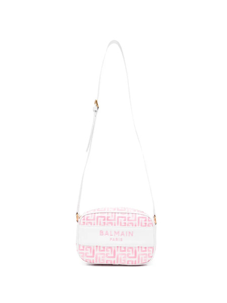  Balmain Kids Geometric-pattern Shoulder Bag - White 