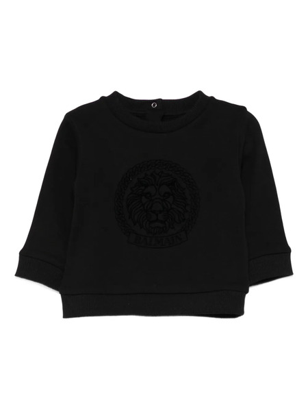  Balmain Kids Lion-emblem Sweatshirt - Black 