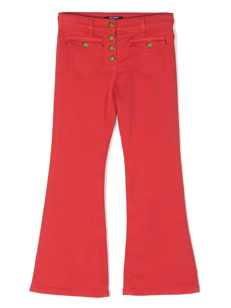  Balmain Kids Lion Head-embellished Flared Jeans 