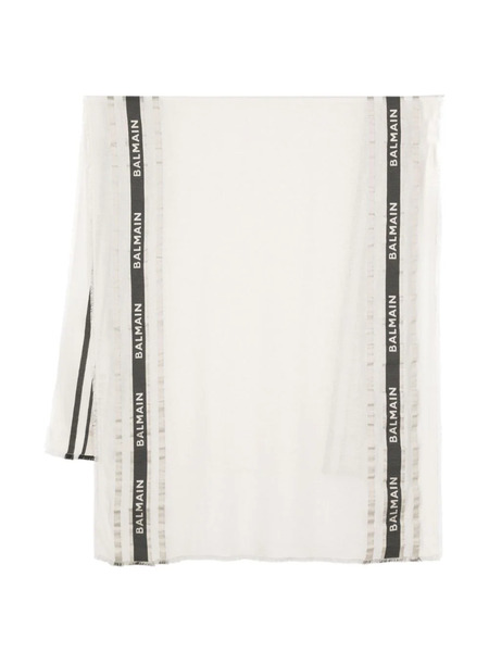  Balmain Kids Logo-embellished Scarf - Neutrals 