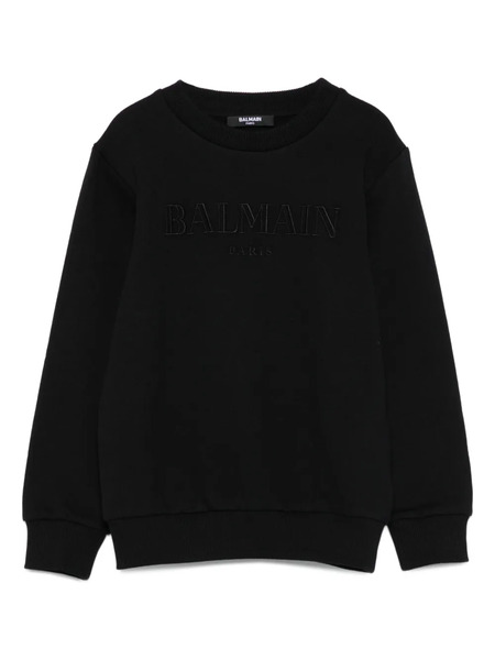  Balmain Kids Logo-embroidered Sweatshirt - Black 