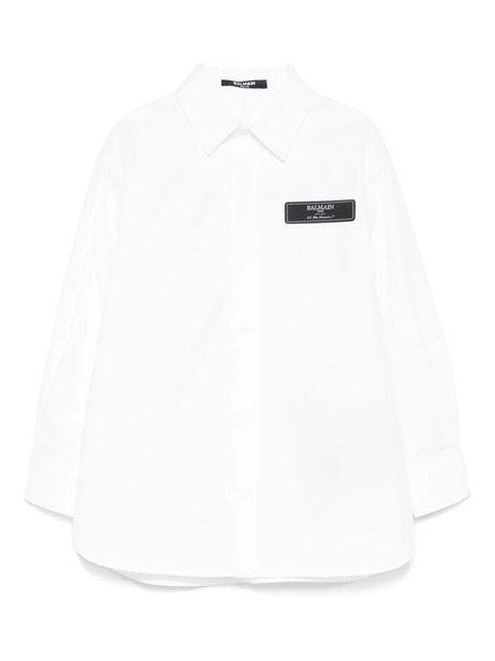 Balmain Kids Logo-patch Shirt - White 