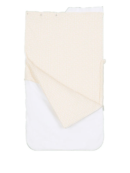  Balmain Kids Logo-pattern Sleep Bag - White 