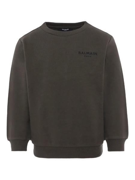  Balmain Kids Logo-print Sweatshirt - Green 