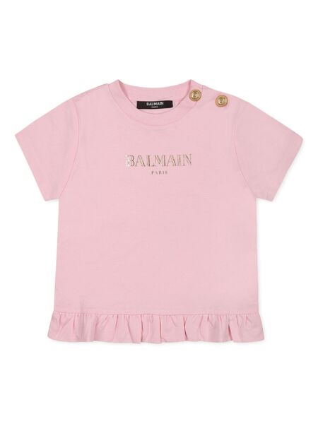  Balmain Kids Logo-print T-shirt - Pink 