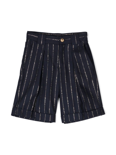  Balmain Kids Logo-print Tailored Shorts - Blue 
