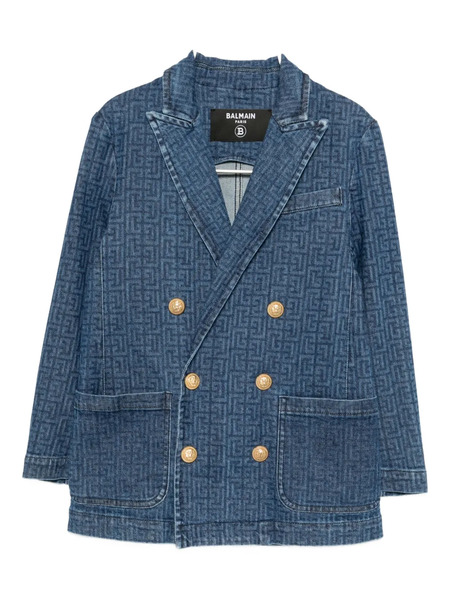  Balmain Kids Pb Labyrinth Blazer - Blue 
