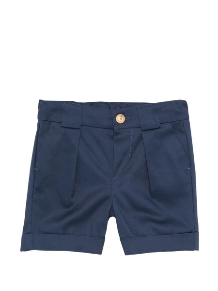  Balmain Kids Pleated Buttoned Shorts - Blue 