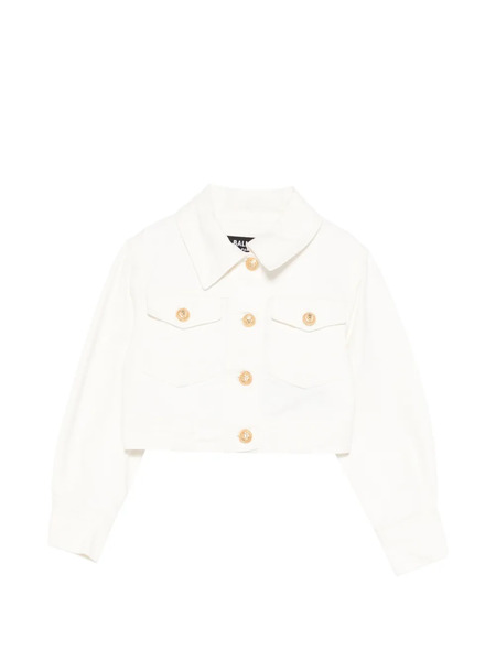  Balmain Kids Pocket Button Jacket - White 
