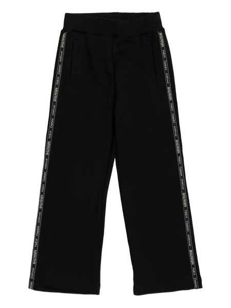  Balmain Kids Side-stripe Track Pants - Black 